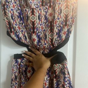 Tribal cut out dress sz. Large